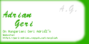 adrian geri business card